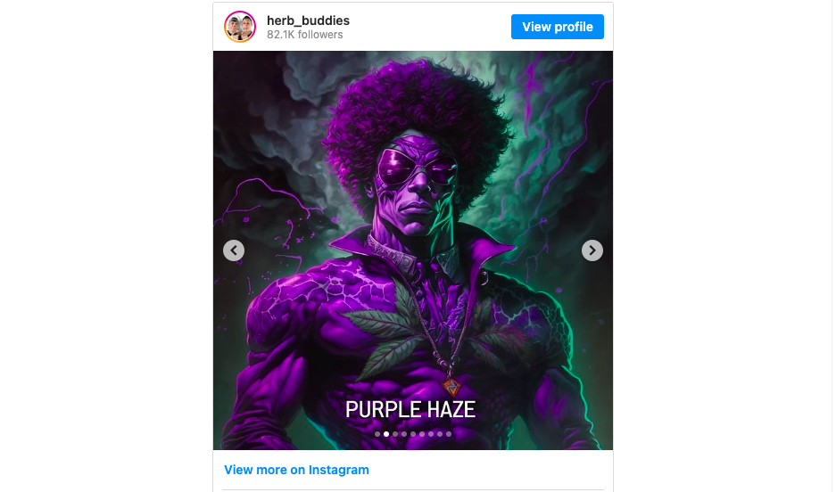 Image of post: New AI Weed Art Turns Iconic Weed Strains Into Superheroes and Villains