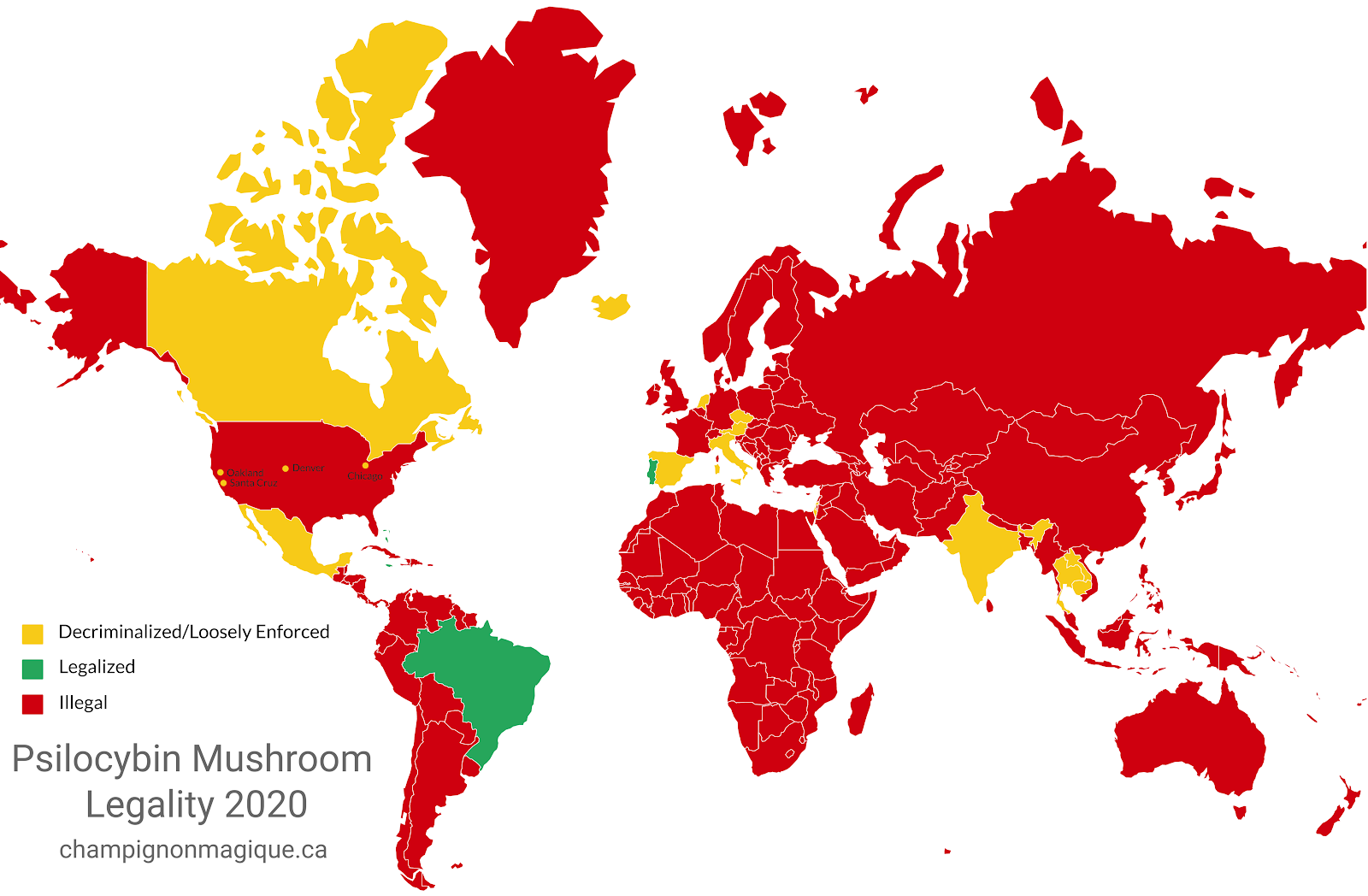 photo of A Global Guide to Where Magic Mushrooms and Psilocybin Are Legal or Decriminalized image